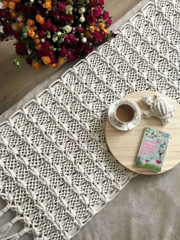 Macrame Rug - 80cmx150cm, natural